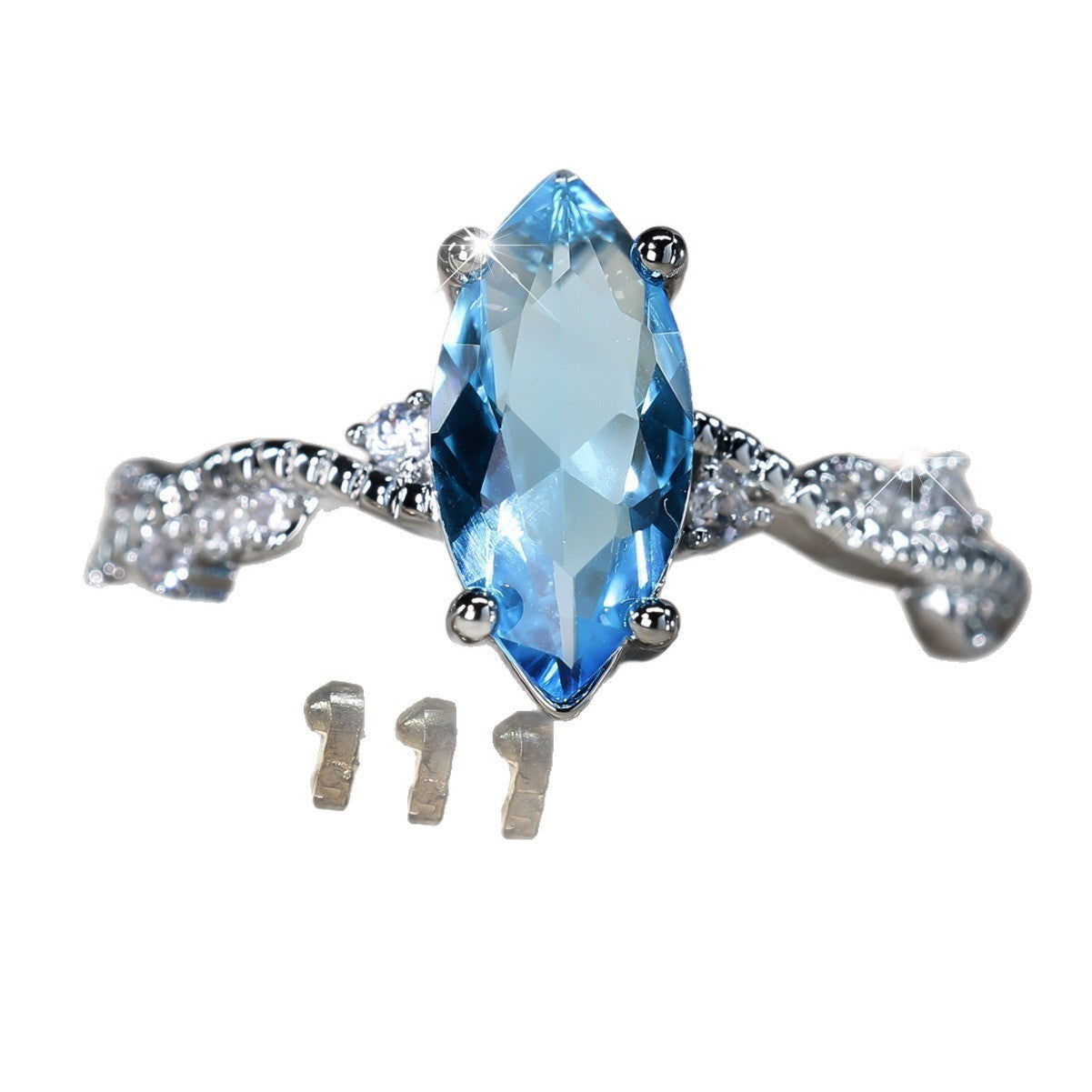 Fashion Personality Navy Blue Horse Eye Ring