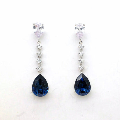 European And American Style Light Luxury Strip Water Drop Earrings Women