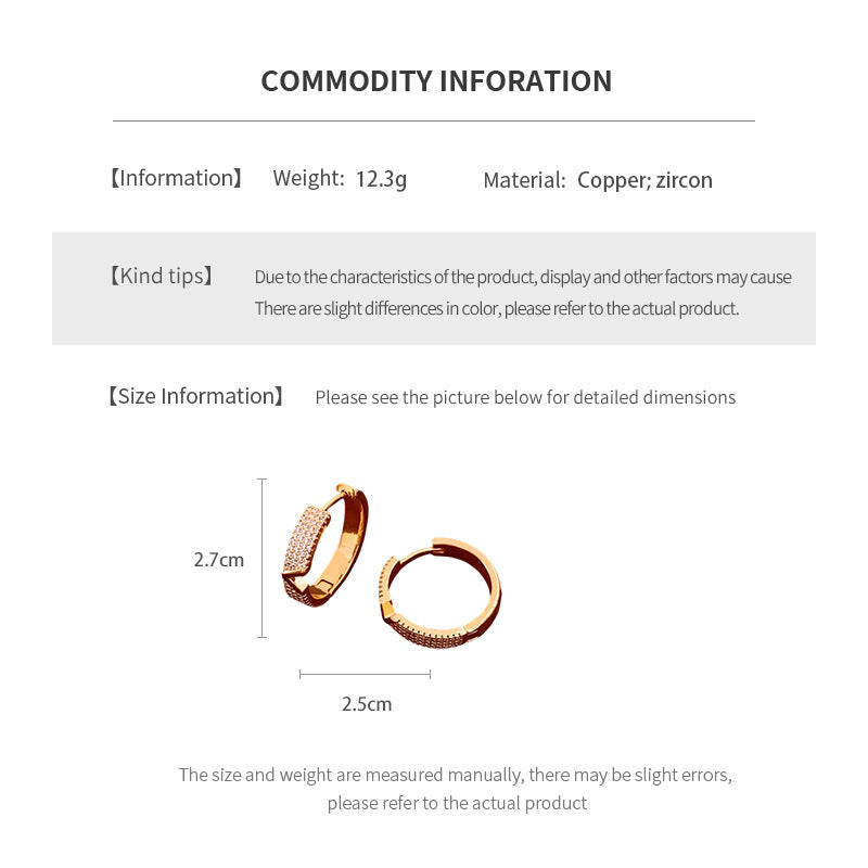 Simple And Versatile Letter Round Women's Ear Clip