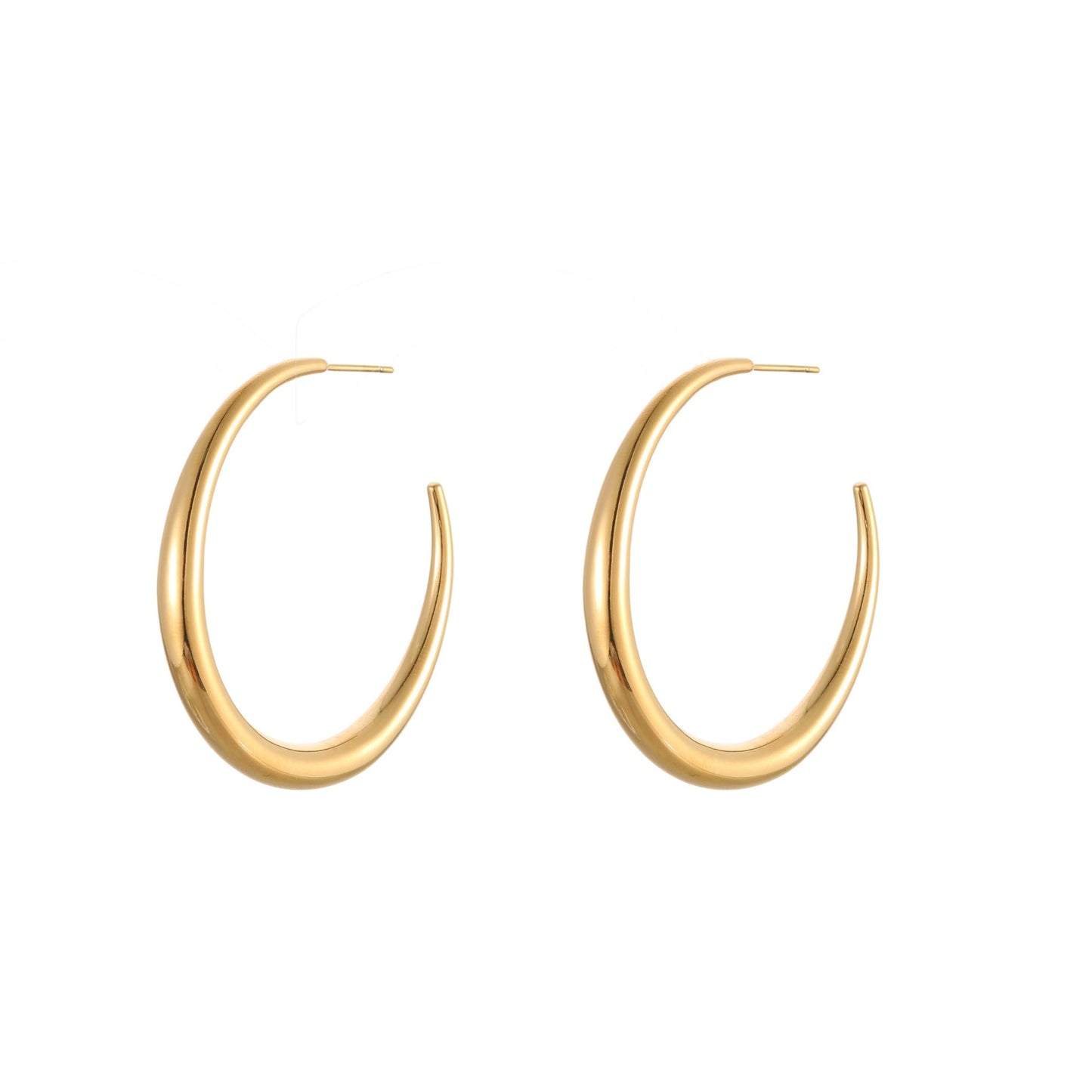 Hoop All-match Titanium Steel Earrings Simple Style