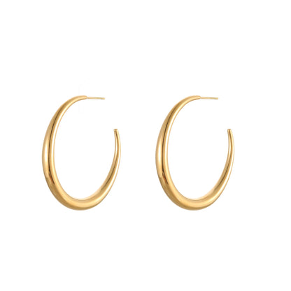 Hoop All-match Titanium Steel Earrings Simple Style