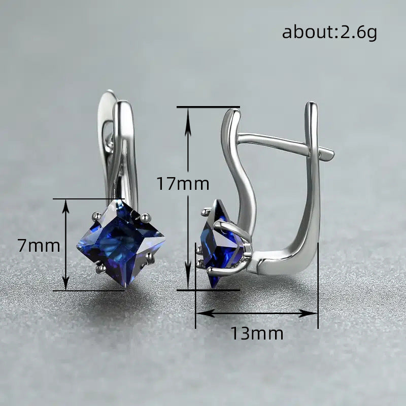 Light Luxury And Simplicity Diamond Design Earrings