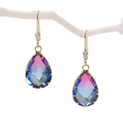 Fashion Glass Crystal Love Heart Earrings Women