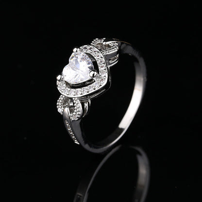 Women's Red Heart-shaped Wedding Ring Personalized Bracelet