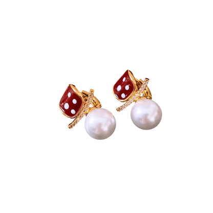 Fashion Exquisite Square Pearl Ear Clip Earrings