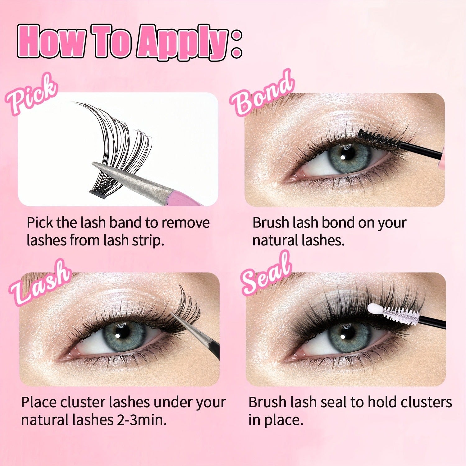 Cluster Lashes – 12 Rows of 150 Segmented Lash Clusters Louisiana Mart