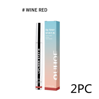 Lip Liner Pen Dark Brown Waterproof Long Lasting Plump Soft Lip Gloss Makeup Cosmetics Louisiana Mart