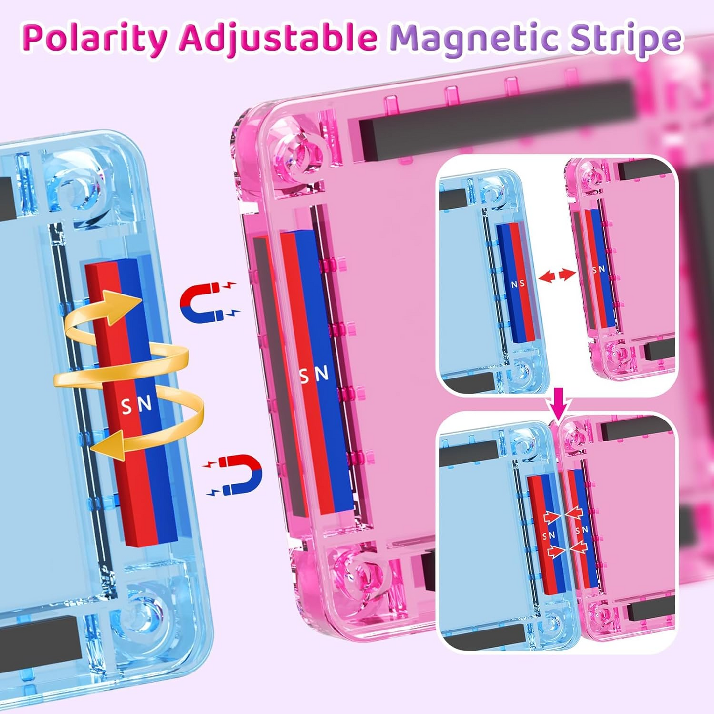 Louisiana Mart Mini Magnetic Tiles 40 PCS with Iron Storage Box – Montessori STEM Building Toy for Kids Ages 3–8, Travel-Friendly